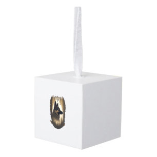 De Duitse Herdershond 008 Kubus Ornament