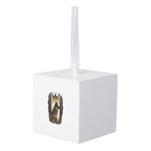 De Duitse Herdershond 013 Kubus Ornament