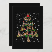 De Duitse kerstboom, bedekt door vlieglicht Bedankkaart (Voorkant / Achterkant)