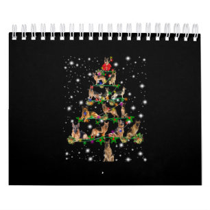 De Duitse kerstboom, bedekt door vlieglicht Kalender