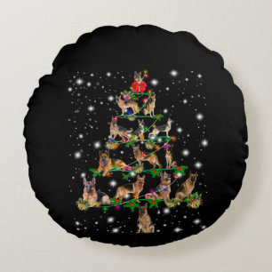 De Duitse kerstboom, bedekt door vlieglicht Rond Kussen