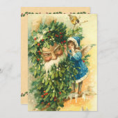 De Duitse Kerstkaart van de Fee van de Kerstman (Voorkant / Achterkant)