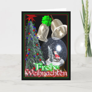 De Duitse Kerstkaart van Weihnachten van Frohe Feestdagen Kaart