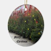 De Duitse kerstmarkt - kerstversiering Keramisch Ornament (Links)