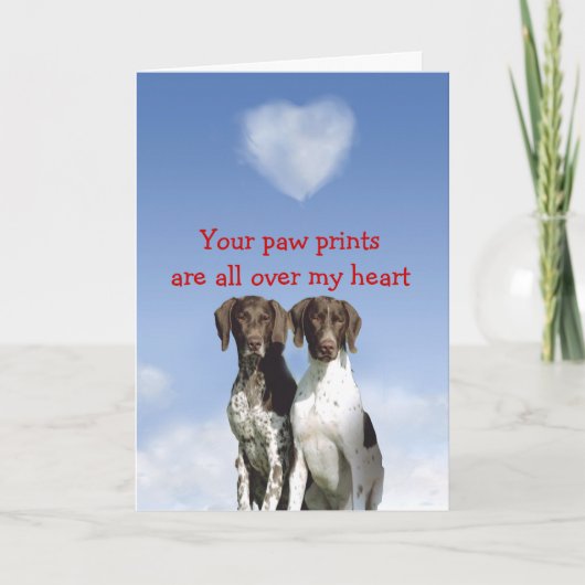 De Duitse Kortharige Kaart van de Kalverliefde van (Voorkant)