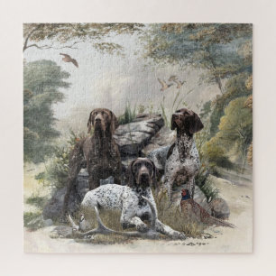 De Duitse kortharige pointer of Deutsch Kurzhaar Legpuzzel