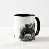 De Duitse kortharige pointer of Deutsch Kurzhaar Mok (Voorkant rechts)