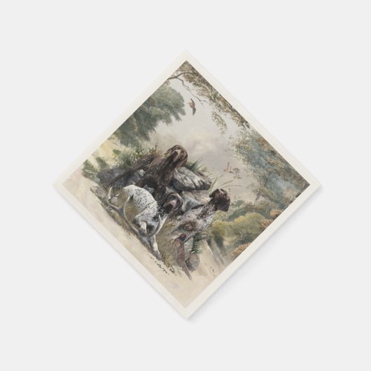 De Duitse kortharige pointer of Deutsch Kurzhaar Servet (Hoek)