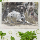 De Duitse kortharige pointer of Deutsch Kurzhaar Theedoek (Gevouwen)