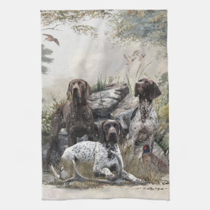 De Duitse kortharige pointer of Deutsch Kurzhaar Theedoek