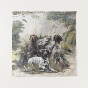 De Duitse kortharige pointer of Deutsch Kurzhaar Wandkleed