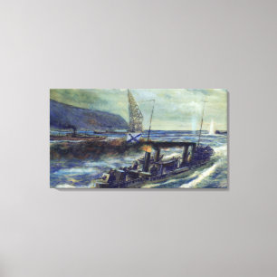 De Duitse U 56-boot is gezonken door Grozovoi Canvas Afdruk