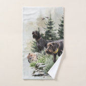 De Duitse Wirehaired Pointers, Art Bad Handdoek (Handdoek)