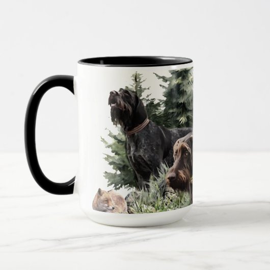 De Duitse Wirehaired Pointers, Art Mok (Links)