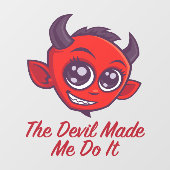 De duivel deed het. raamsticker (Vel)