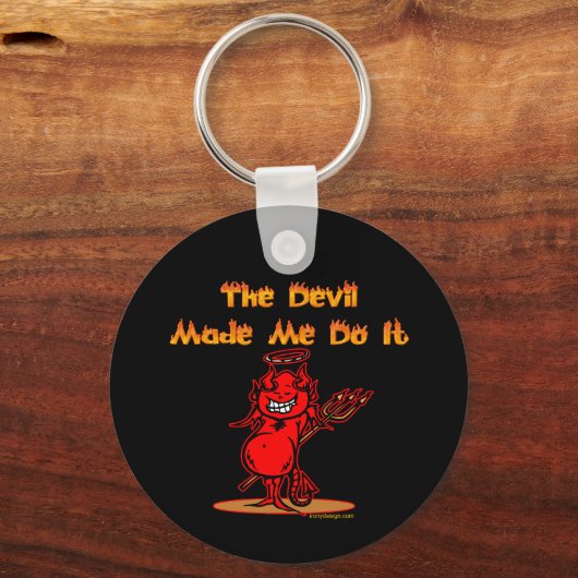 De duivel deed het. sleutelhanger (Voorkant)