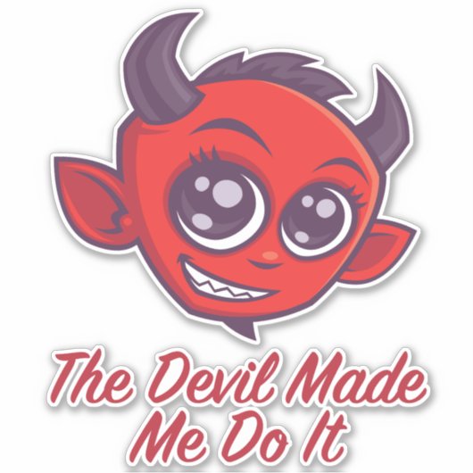 De duivel deed het. sticker (Voorkant)