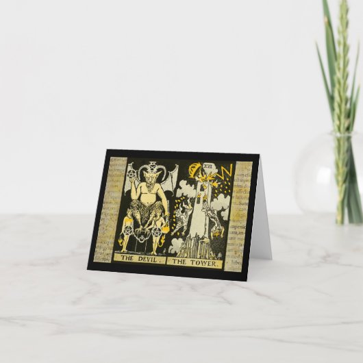 De duivel en de toren kaart (Voorkant)
