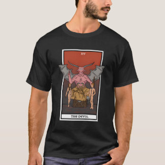 De Duivel Gotische Tarot Kaart Lezing Fortune Tell T-shirt