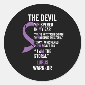 De duivel- Lupus Awareness Support Ribbon Ronde Sticker