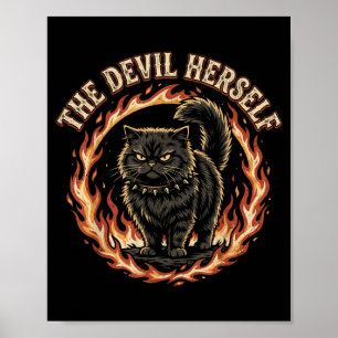 De Duivel Retro Occultisme Vrouwen Donkere Vrouwel Poster