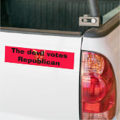 De duivel stemt Republikein Bumpersticker (Op Truck)
