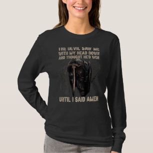 De duivel zag me met mijn hoofd naar beneden & dac t-shirt