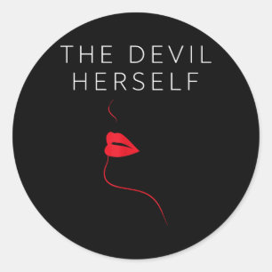 De duivel zelf Retro occultisme vrouwen donkere vr Ronde Sticker