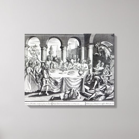 De duivelse maskquerade canvas afdruk (Voorkant)