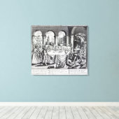 De duivelse maskquerade canvas afdruk (Insitu (Houten vloer))