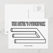 De duivelsfork (optische illusie) briefkaart (Voorkant / Achterkant)