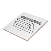 De duivelsfork (optische illusie) tegeltje (Zijkant)