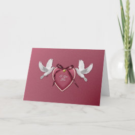 De Duiven van de liefde Feestdagen Kaart