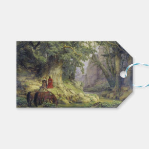 De Duizendjarige Eikenboom (door Karl Lessing) Cadeaulabel