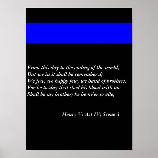 De dunne blauwe lijn poster (Voorkant)