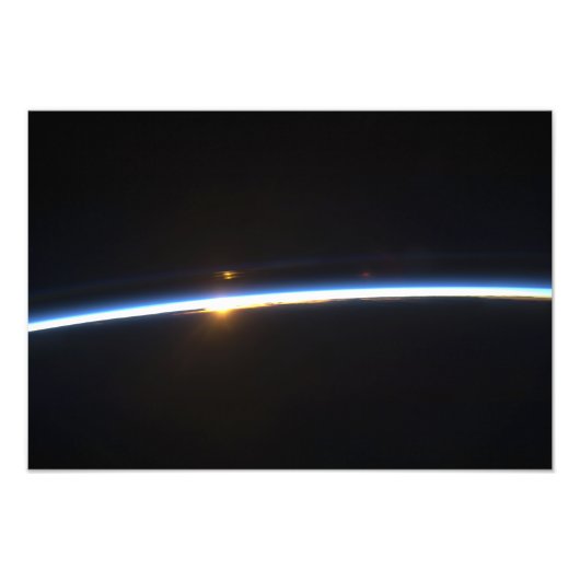 De dunne lijn van de atmosfeer op aarde foto afdruk (Voorkant)