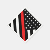 De dunne rode lijnvlag servet (Hoek)