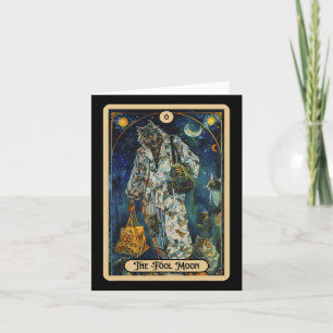 De dwaas maan weerwolf (de dwaas) Halloween Tarot Kaart