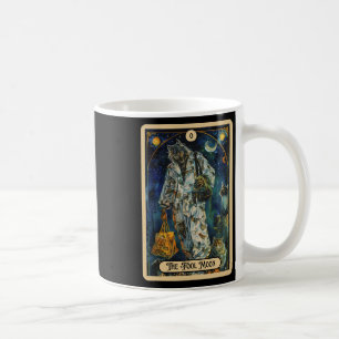 De dwaas maan weerwolf (de dwaas) Halloween Tarot Koffiemok