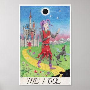 De dwaas tarotkaart poster
