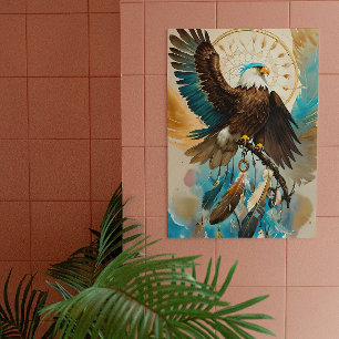 De Eagle Dreamcatcher   Digitaal Kunst Poster