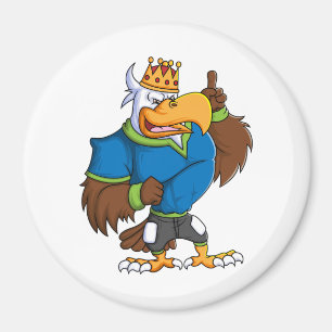De Eagle mascotte van Amerikaans football compleet Magneet