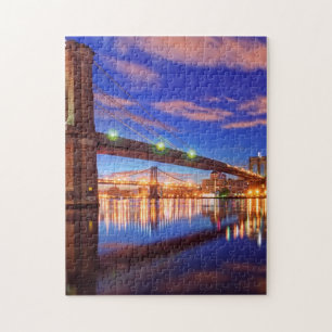 De East River, Brooklyn Bridge, Manhattan Legpuzzel