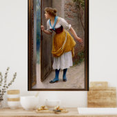 De Eavesdropper van Eugen von Blaas Poster (Keuken)