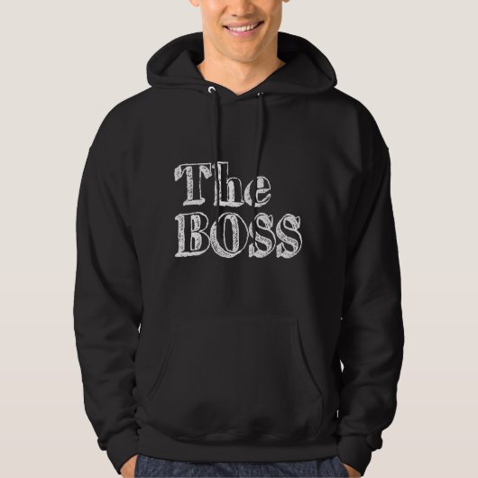 De echte baas hoodie (Voorkant)