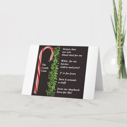 De echte Candy Cane Betekenis Feestdagen Kaart (Voorkant)
