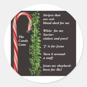 De echte Candy Cane Betekenis Ronde Sticker