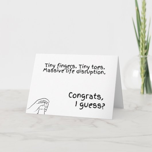 De echte chaos is gearriveerd – een grappig Baby s Kaart (Voorkant)