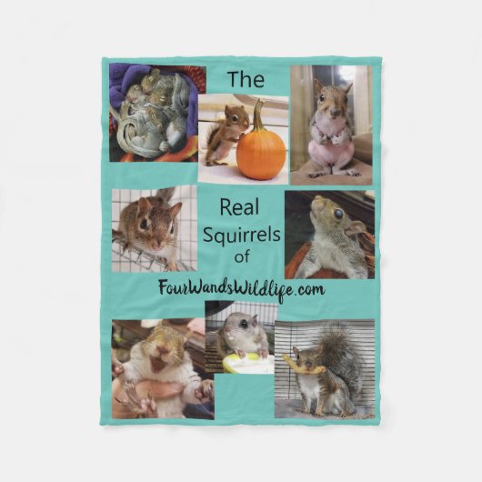 De Echte Eekhoorns van FourWandsWildlife Fleece Deken (Voorkant)