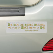 De echte en duurzame Victories ... Vrede Bumpersticker (Op auto)